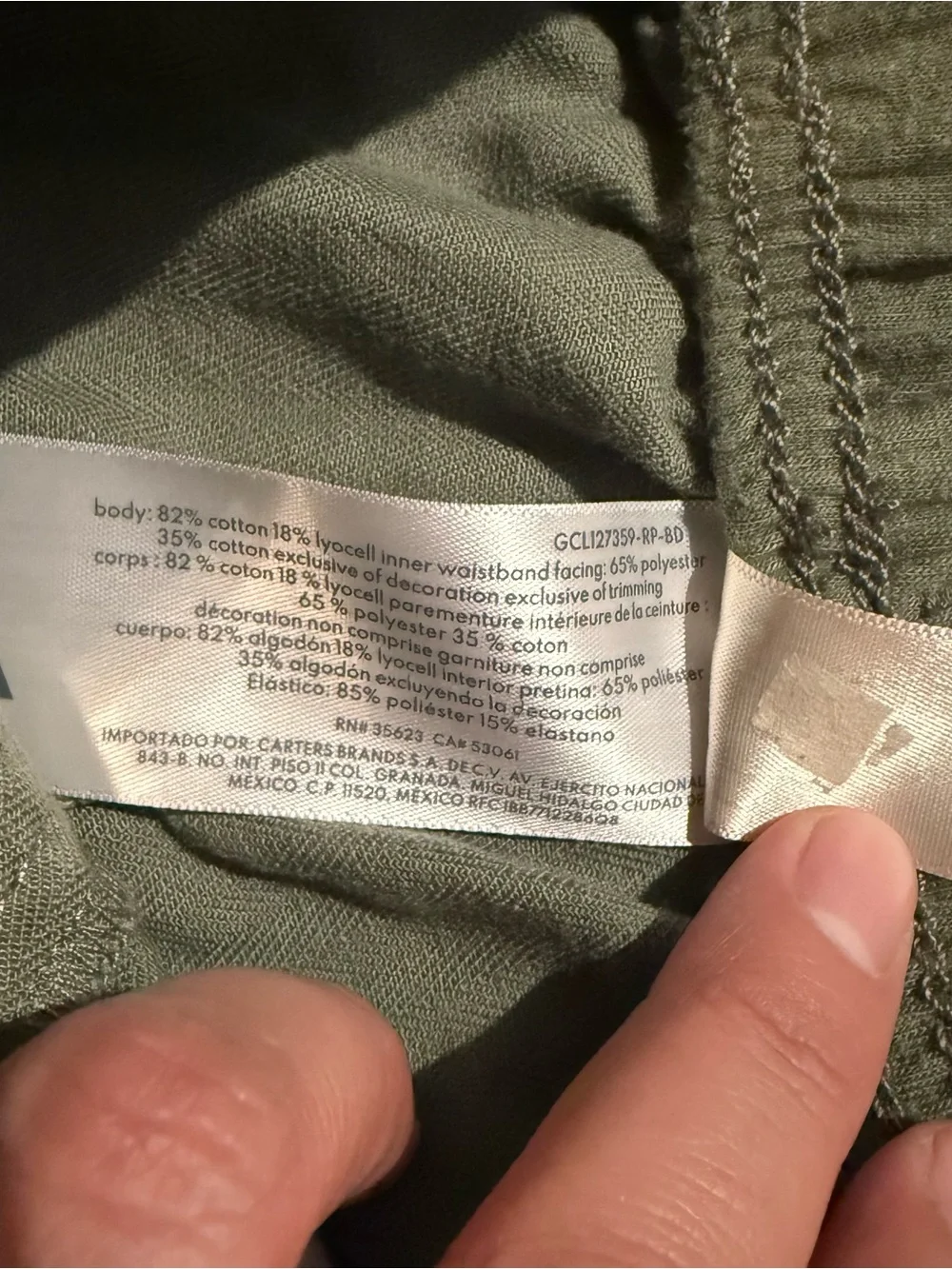 OshKosh B’gosh Boys Size 6 Cargo Shorts 3pc Lot Pull On Khaki Green Gray Casual